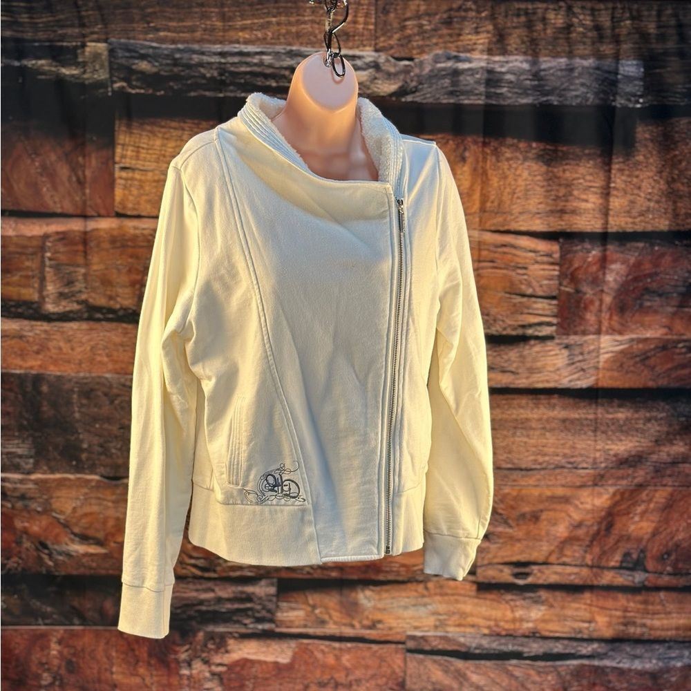 Harley-Davidson Cream Asymmetrical Zip Utility Jacket